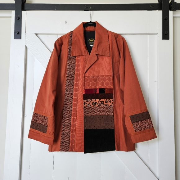 Solveig Cape Town Africa handmade jacket artsy patchwork Lagenlook S - Picture 1 of 10